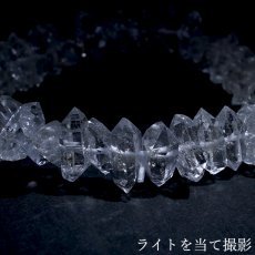 画像4: ダイヤモンドクォーツ ブレスレット パキスタン産 【一点もの】 原石 ハーキマー 水晶 天然石 パワーストーン カラーストーン (4)