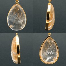 画像2: ルチルクォーツ SV925 ペンダントトップ ブラジル産 【一点もの】 Rutile Quartz ルチル 覆輪 フクリン お守り 浄化 天然石 パワーストーン カラーストーン (2)