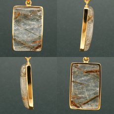 画像2: ルチルクォーツ SV925 ペンダントトップ ブラジル産 【一点もの】 Rutile Quartz ルチル 覆輪 フクリン お守り 浄化 天然石 パワーストーン カラーストーン (2)