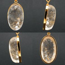 画像2: ルチルクォーツ SV925 ペンダントトップ ブラジル産 【一点もの】 Rutile Quartz ルチル 覆輪 フクリン お守り 浄化 天然石 パワーストーン カラーストーン (2)