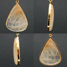 画像2: ルチルクォーツ SV925 ペンダントトップ ブラジル産 【一点もの】 Rutile Quartz ルチル 覆輪 フクリン お守り 浄化 天然石 パワーストーン カラーストーン (2)