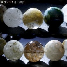 画像4: ガネーシュヒマール水晶 柄 AAAランク 14mm ブレスレット ヒマラヤ産 【一点もの】 ネパール クローライト 水晶 クォーツ 希少価値 天然石 パワーストーン (4)