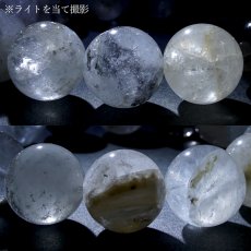 画像4: ガネーシュヒマール水晶 柄 AAAランク 16mm ブレスレット ヒマラヤ産 【一点もの】 ネパール クローライト 水晶 クォーツ 希少価値 天然石 パワーストーン (4)