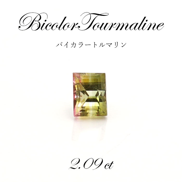 【 一点もの 】バイカラートルマリン ルース トルマリン BicolorTourmaline 2.09ct ブラジル産 天然石 パワーストーン