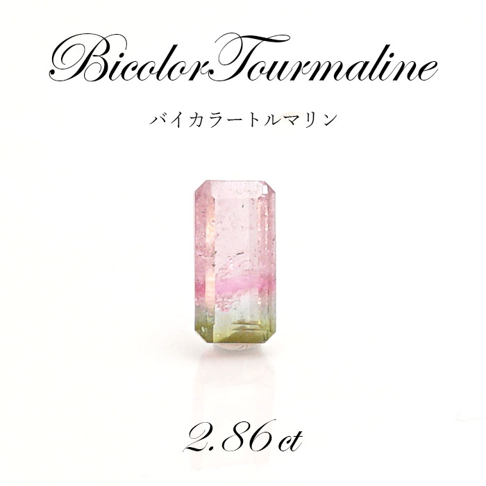 【 一点もの 】バイカラートルマリン ルース トルマリン BicolorTourmaline 2.86ct ブラジル産 天然石 パワーストーン