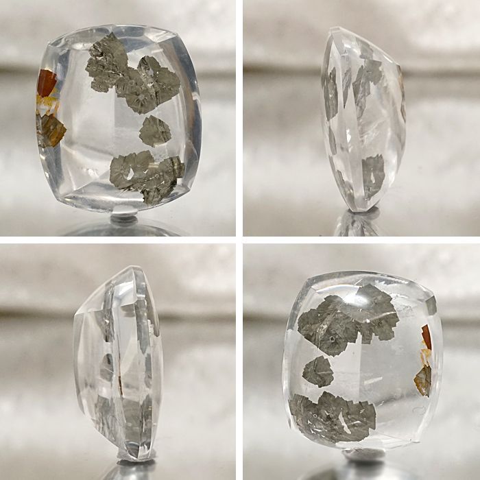 【 一点もの 】 マルカジットインクォーツ ルース 37.25ct ブラジル産 marcasite マーカサイトインクォーツ 水晶 マルカジット 裸石  希少石 天然石 パワーストーン カラーストーン