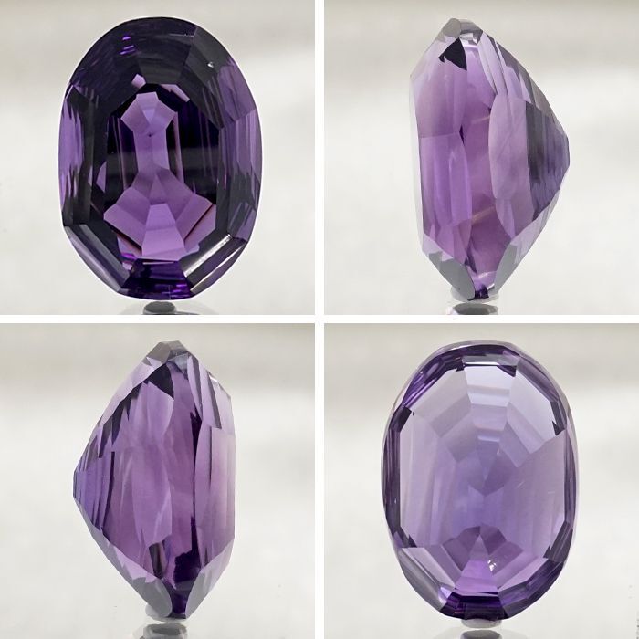 高い素材 星と月のモチーフ付き♬ アメジスト 紫色の天然石 2個セット