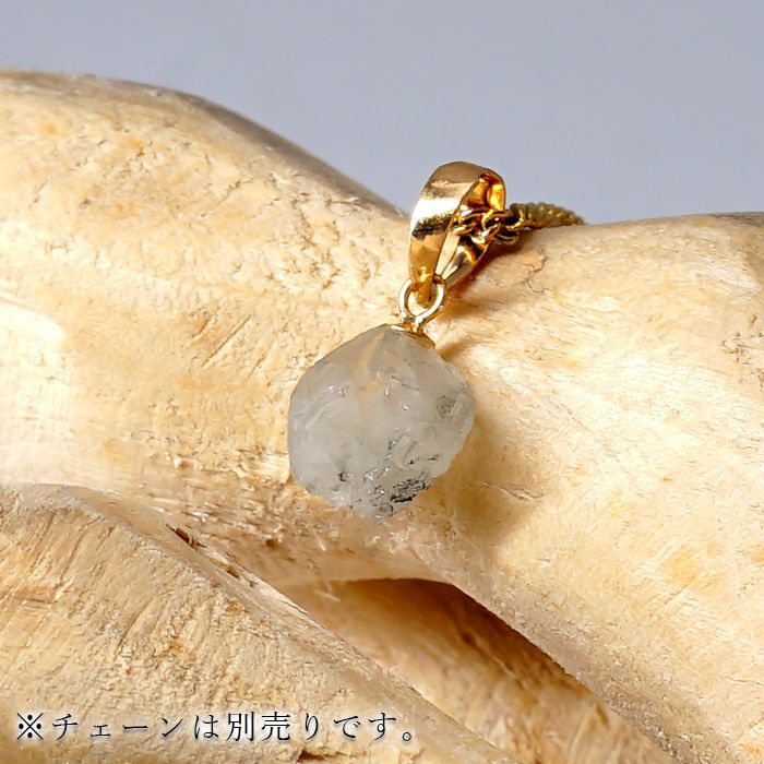 フェナカイト 1.6ct ペンダントトップ ロシア産 K18 ラフ 原石 【 一点もの 】 Phenakite 日本製 希少石 フェナス石 ネックレス  パワーストーン 浄化